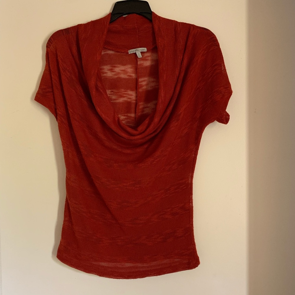 3 for $15 Orange cowl neck blouse